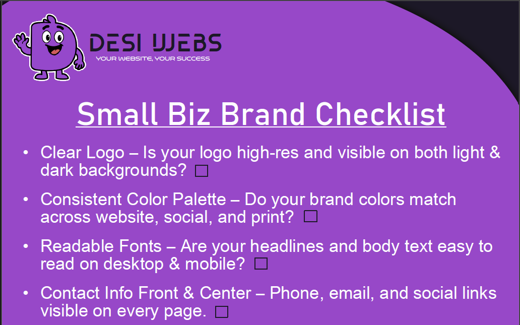 Brand Checklist for Improving Small Business Branding